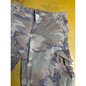 Y2K Vtg 100% Cotton Old Navy Camouflage Cargo Pants Mens 33x34 loose cargos